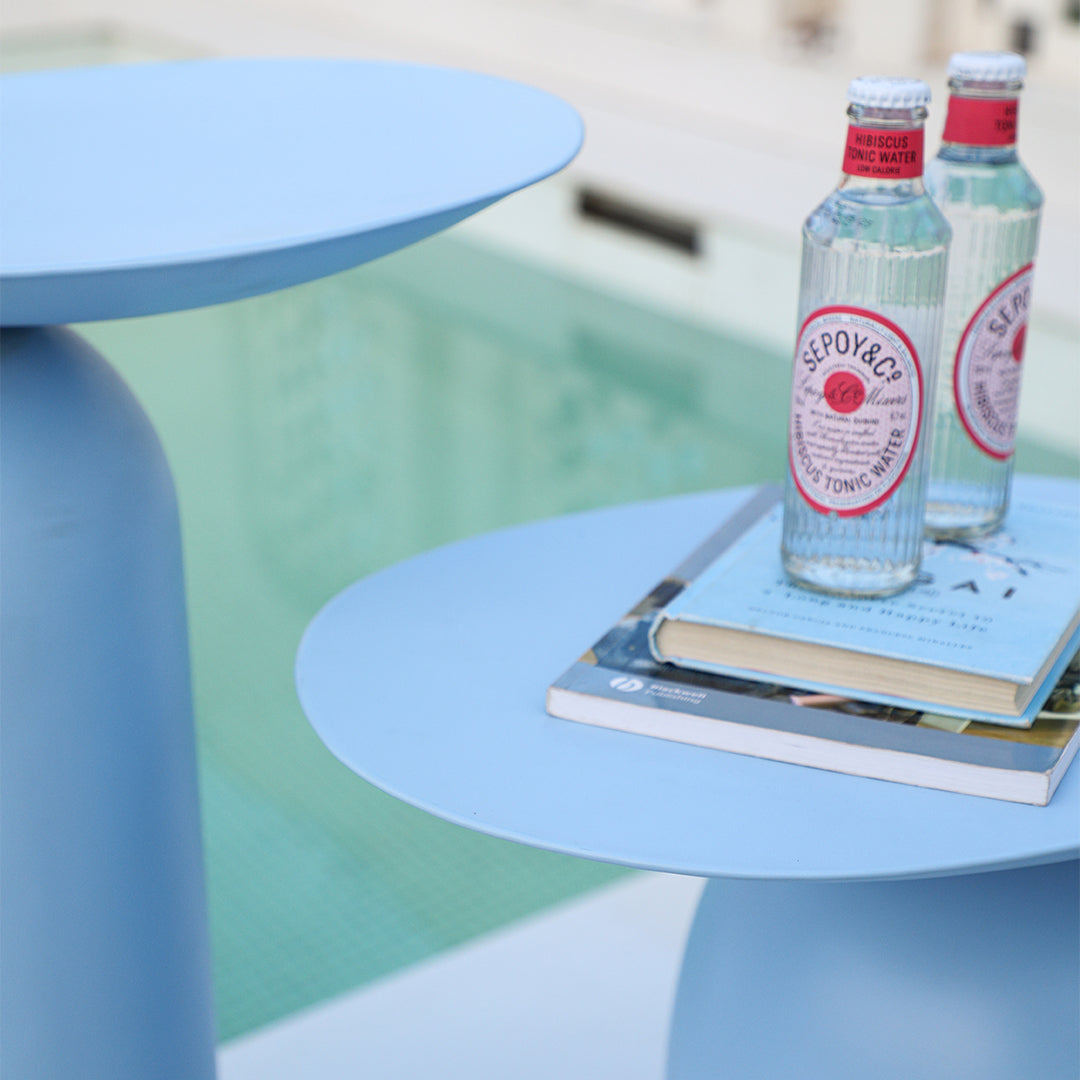 Dolphin Tables Set of 2 Sky Blue